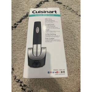 CUISINART Wine Opener Vacuum Sealer Cordless Handheld NIB Foil Cutter CWO-48